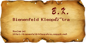 Bienenfeld Kleopátra névjegykártya
